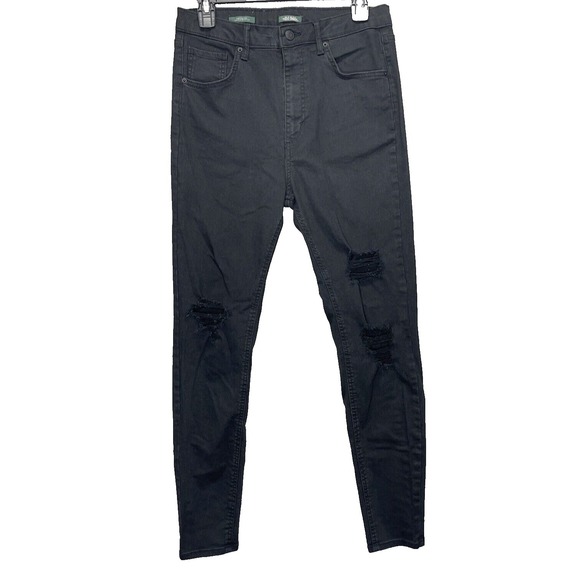 wild fable Denim - Wild Fable Womens Skinny Jeans Black Distressed Ripped Size 4 High Waisted